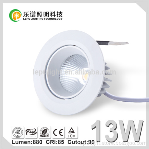 Lava recessed aluminum 13w cob lighting downlight IP44 waterproof